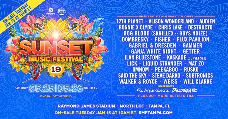 Sunset Music Festival, 2019